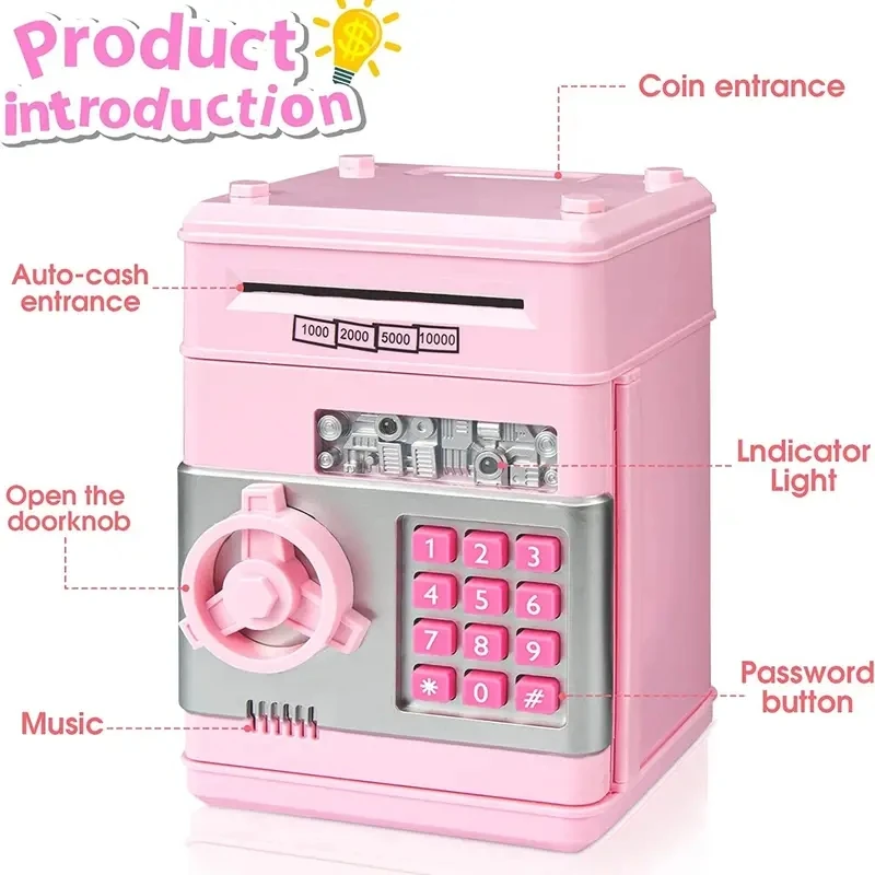 Piggy Bank Cash Coin Can ATM Bank Electronic Coin Money For Kids--Hot Gift Halloween Christmas Gift