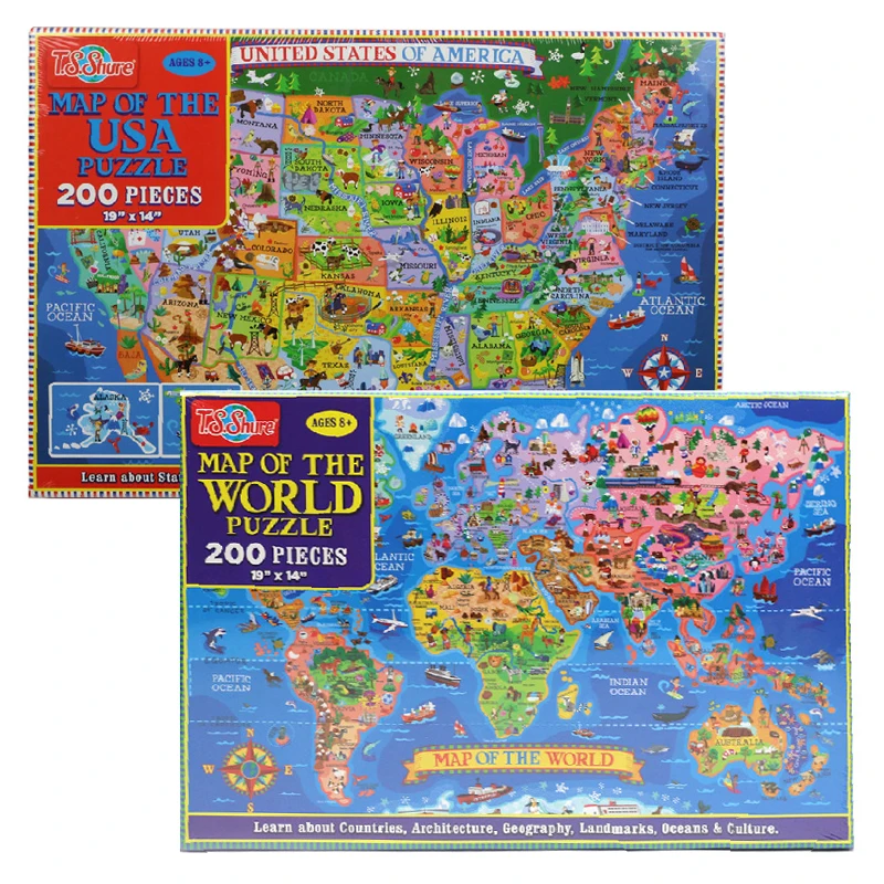 World Map Puzzle For Kids 200 Piece Learning Aid Educational Games Toy For Kids Age 4 and Above jigsaw puzzles wooden jigsaw puzzles wooden puzzle toys educational puzzles mini jigsaw puzzle paper puzzle toys
