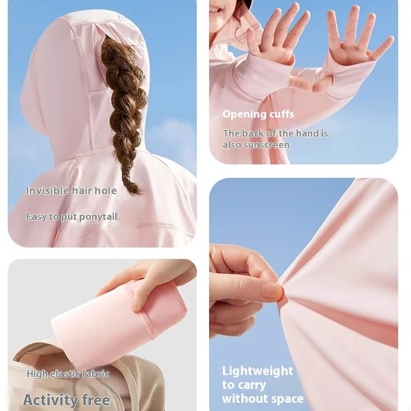 معطف واقٍ شمسي سريع الجفاف ومسامي للأطفال، مناسب ل...