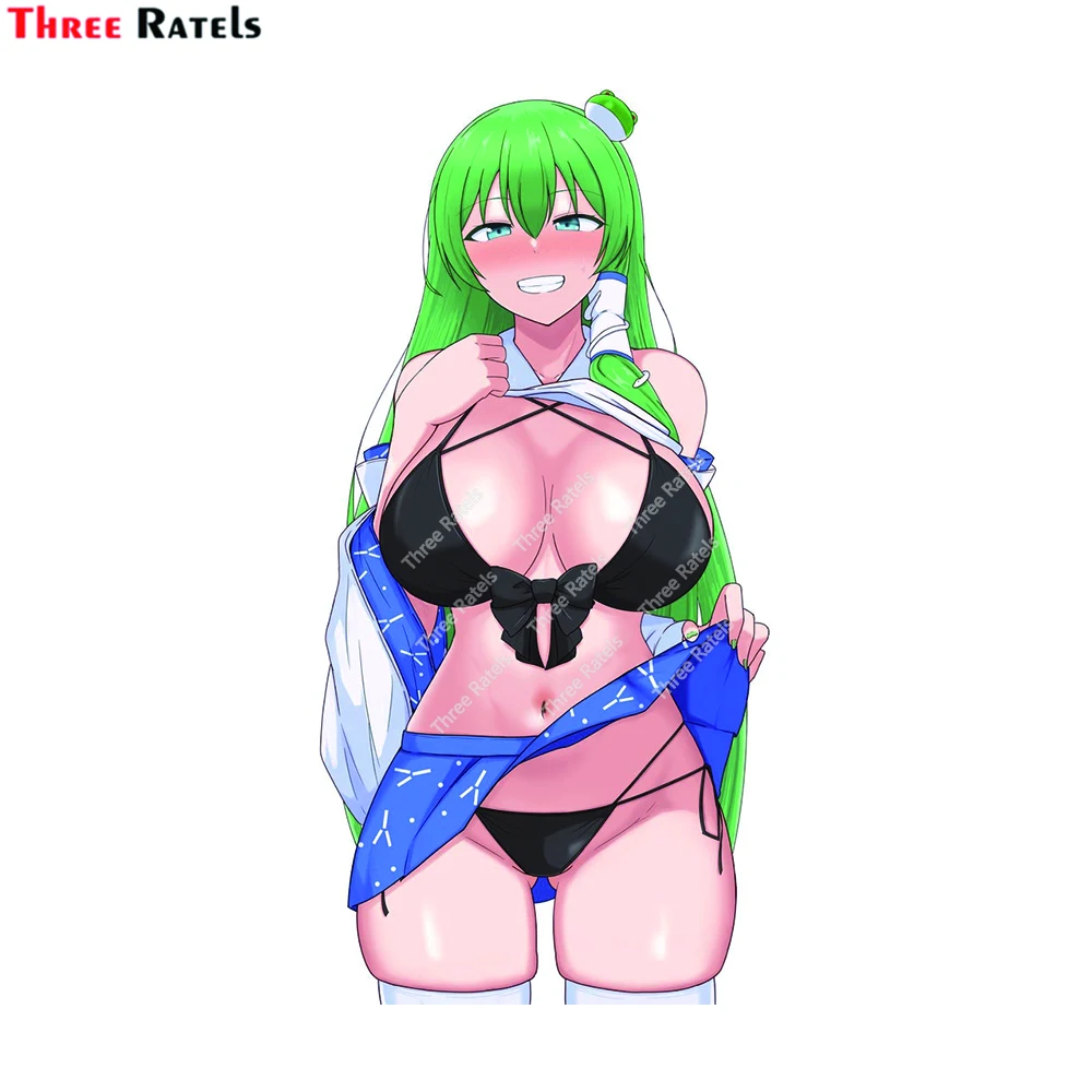 

Наклейки и наклейки Three Ratels E618 Сексуальная аниме-девушка Kochiya Sanae для ноутбука, багажа, скейтборда, декоративные наклейки