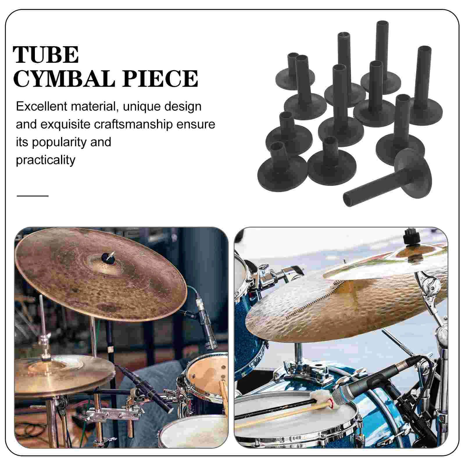 12 Pcs Drum Kit Cymbal Support Supply Sleeves Electric Plastic Flanged Replacement