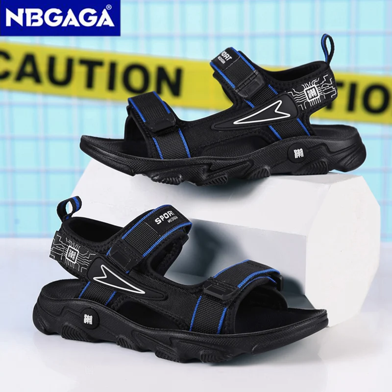 Summer Boy Leather Sandals Breathable Non-slip Durable Kids Outdoor Beach Shoes Lightweight Trend Casual Slippers Children kids shoes children sandals kids sandals beach shoes