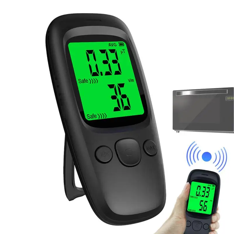 

Magnetic Field Detector Digital LCD Display Handheld Radiation Field Tester Non-Slip EMF Detector With High Precision For