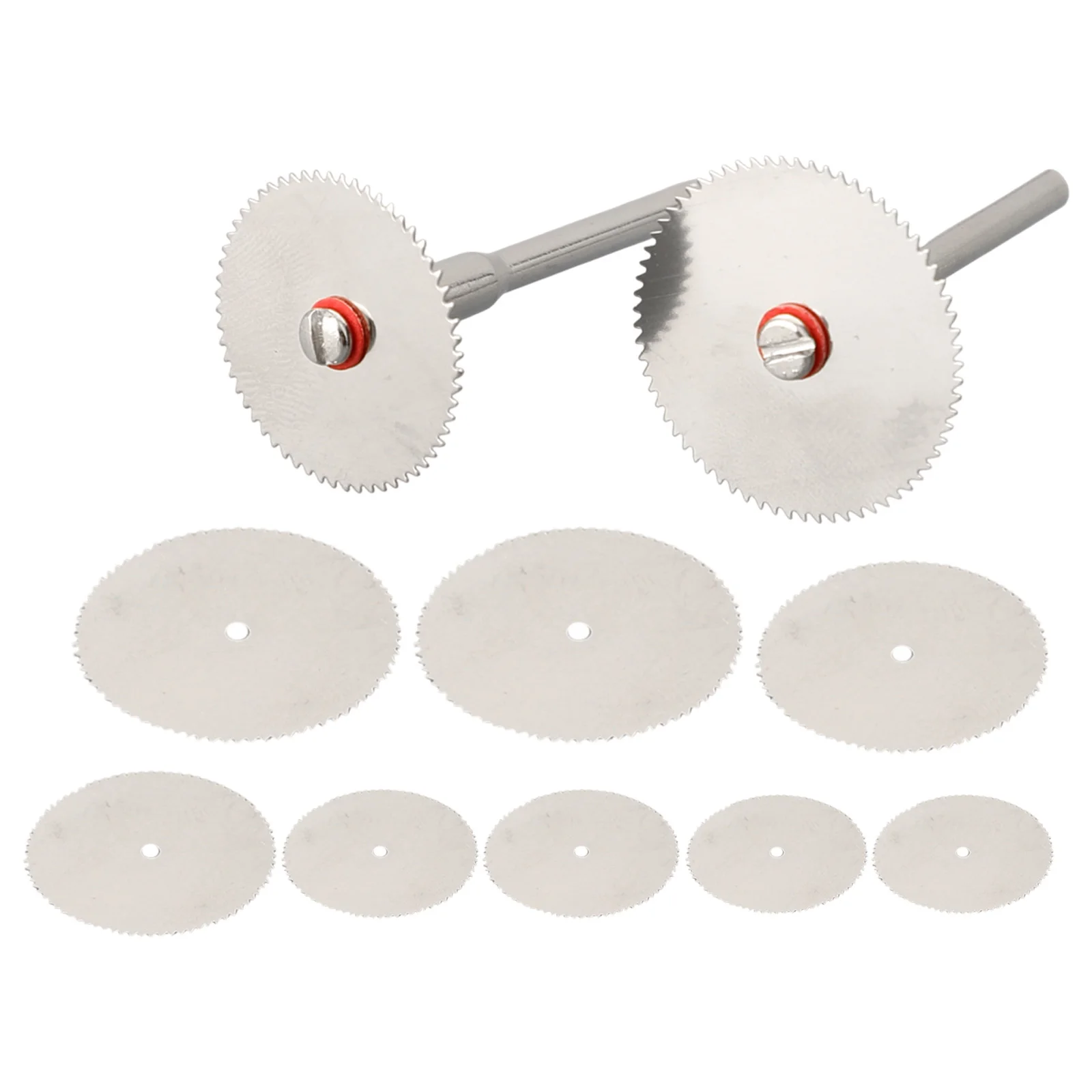 

10pcs Carbon Steel Circular Saw Blades Set Cutting Discs With Mandrel Saw Blade Cutting Blade For Woodworking Rotary Tool