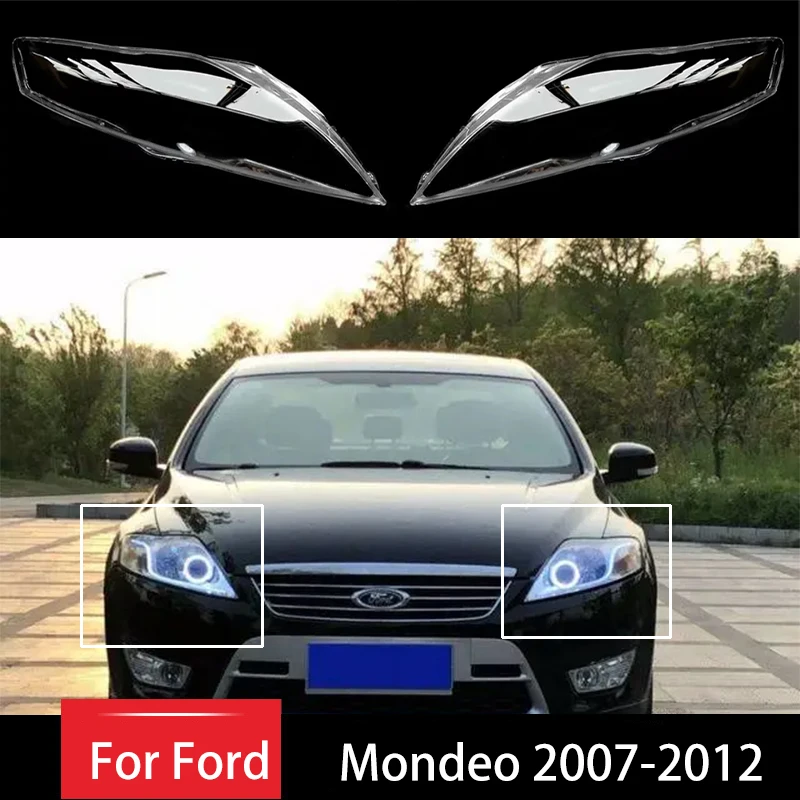 Headlamp Transparent Cover for Ford Mondeo 2007-2012 Lampshade Lamp Masks Headlight Shell Plexiglass Replace Original Lens