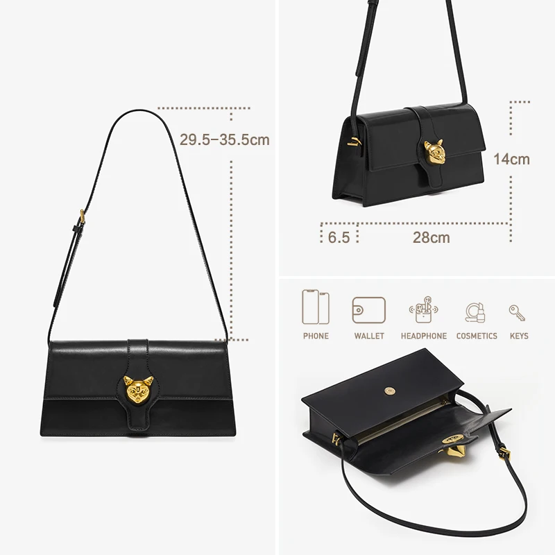 Shoulder Bag Leather Handbag BAFELLI CAT for Women