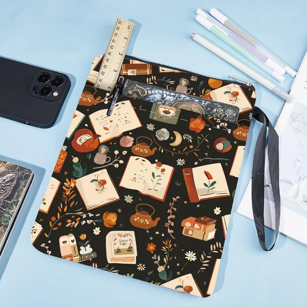 Retro Book Covers Flower Book Protector Sleeve Washable Fabric