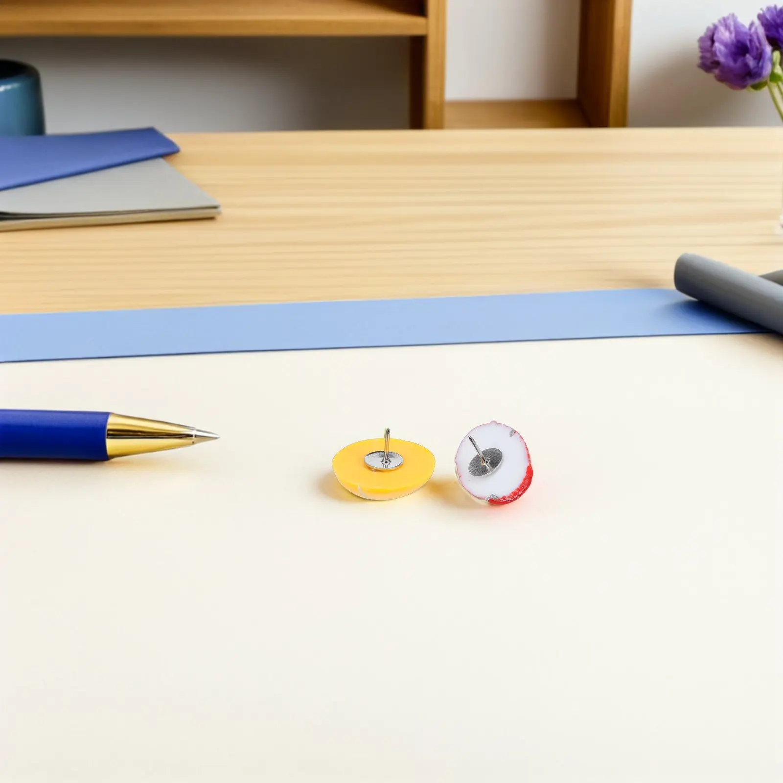 20Pcs 다채로운 수지 라운드 푸시 핀 금속 포인트 압정 스포츠 공 코르크보드 핀 지도 마킹 공예 사무실 학교