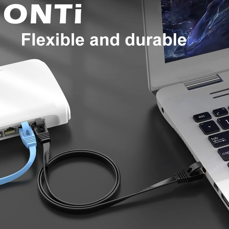 OMAY CAT7 이더넷 케이블 플랫 Lan 0.2m 0.3m RJ45 네트워크 케이블 쉴드 Lan 케이블 모뎀 라우터 용 패치 패널 rj45 용 UTP 플랫
