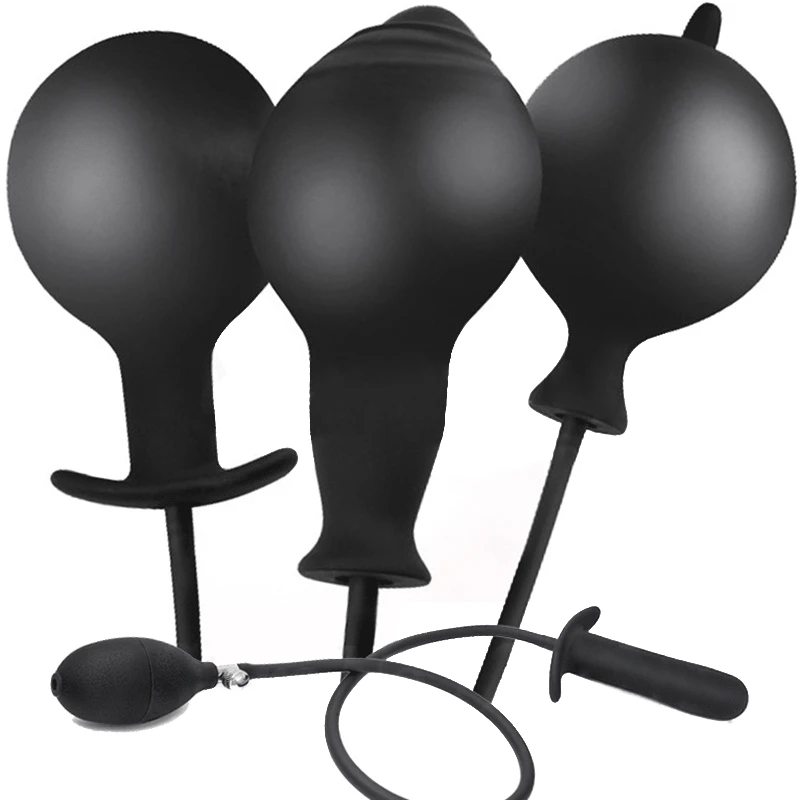 Iatable Dildo Expandable Butt Plug with Pump Sex Toys for Women Men Anal Dilator Massager Adult Products Silicone_voghion.com