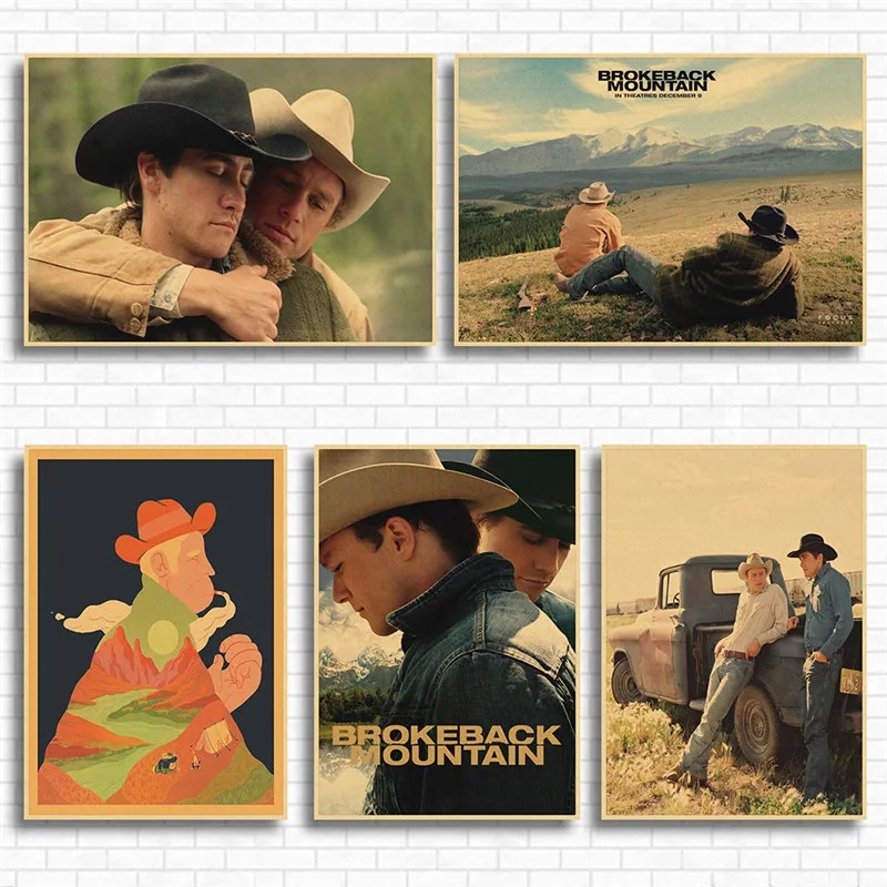 Brokeback Mountain Classic Movie Kraft Paper Poster Bar Cafe Living Room Dining room Wall
