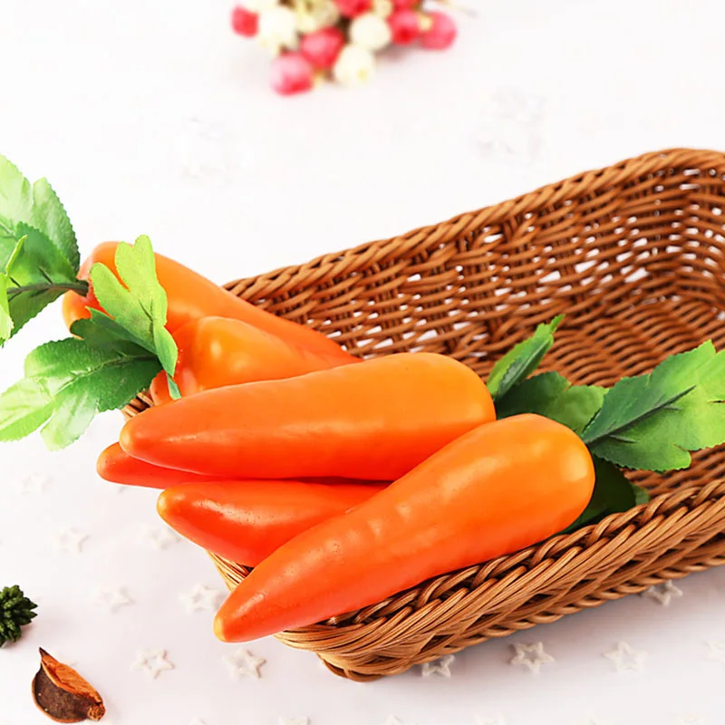 

1pc Realistic Vegetables Model Fake Carrot Artificial Chili Peppers Children Pretend Toy Wooden Eggs Simulation Home Decoration