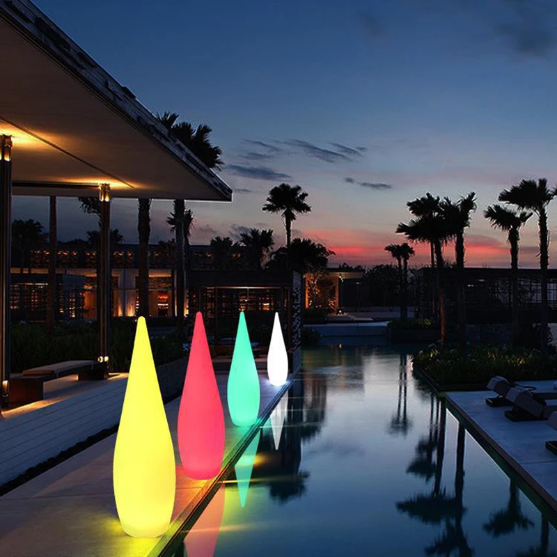 TYLA Modern Landscape Lamp USB 16 Colors LED Remote Control Creative Water Droplet Lawn Light Waterproof IP65 for Garden 4