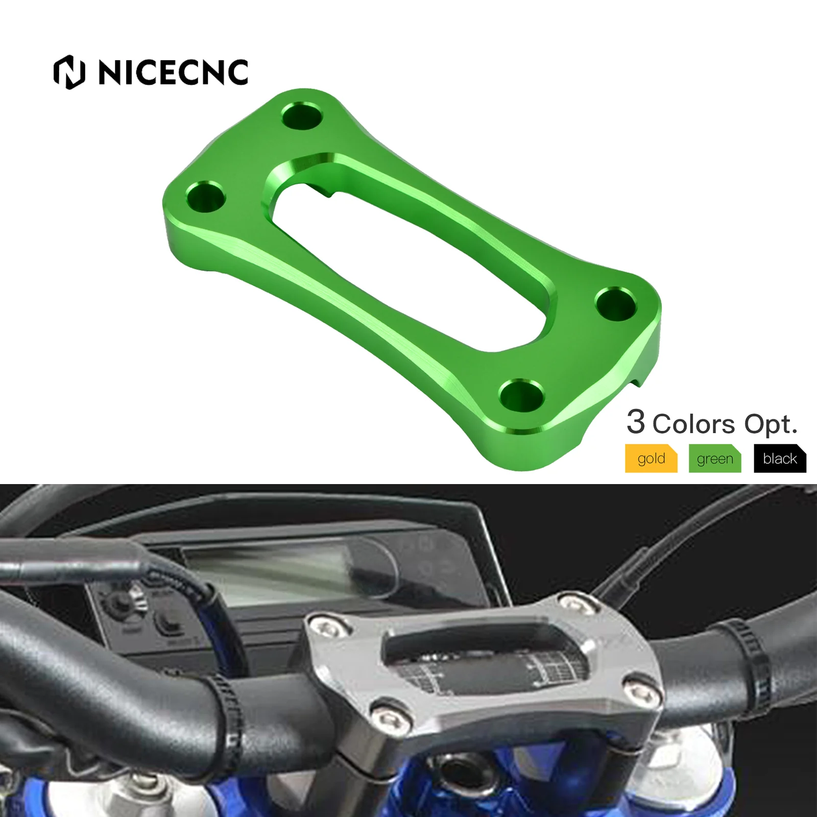 NiceCNC22MMHandlebarStabilizerMountRiserClampForKawasakiKX125