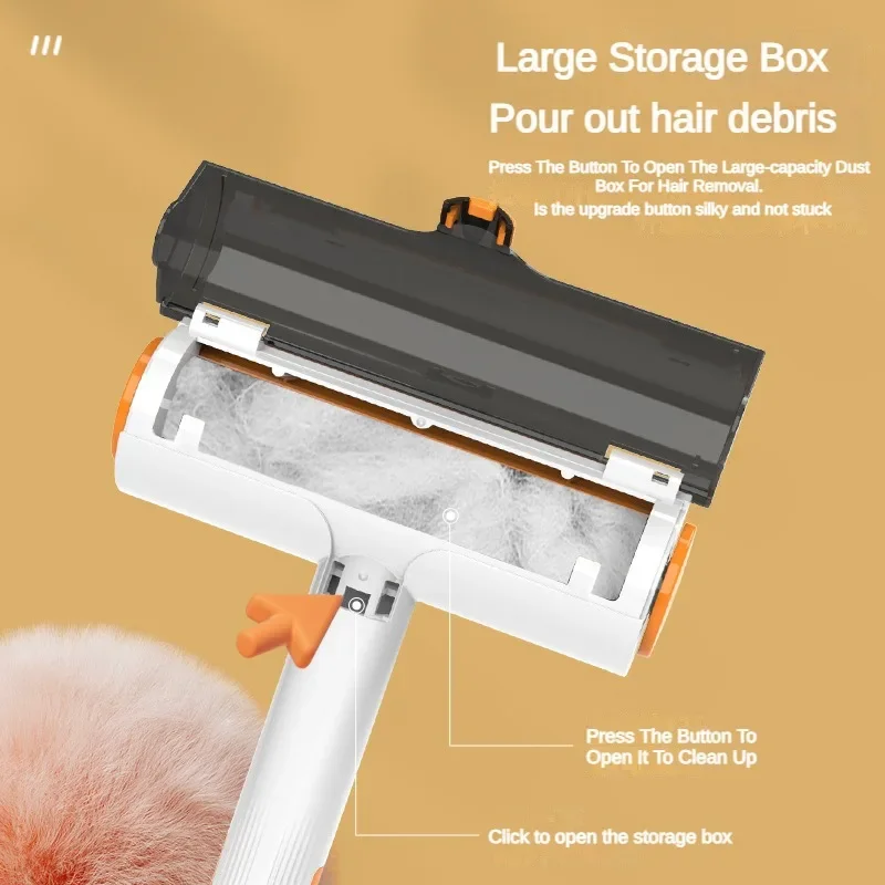 Pet Hair Removal Fur Removal Tool Lint Roller Convenient Cleaning Dog Cat Fur Brush Base Home Furniture Sofa Clothe & Car Seats
