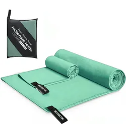 Ultra-Absorbent Quick-Dry Microfiber Beach Towel - S 30x30 CM (Light Green)