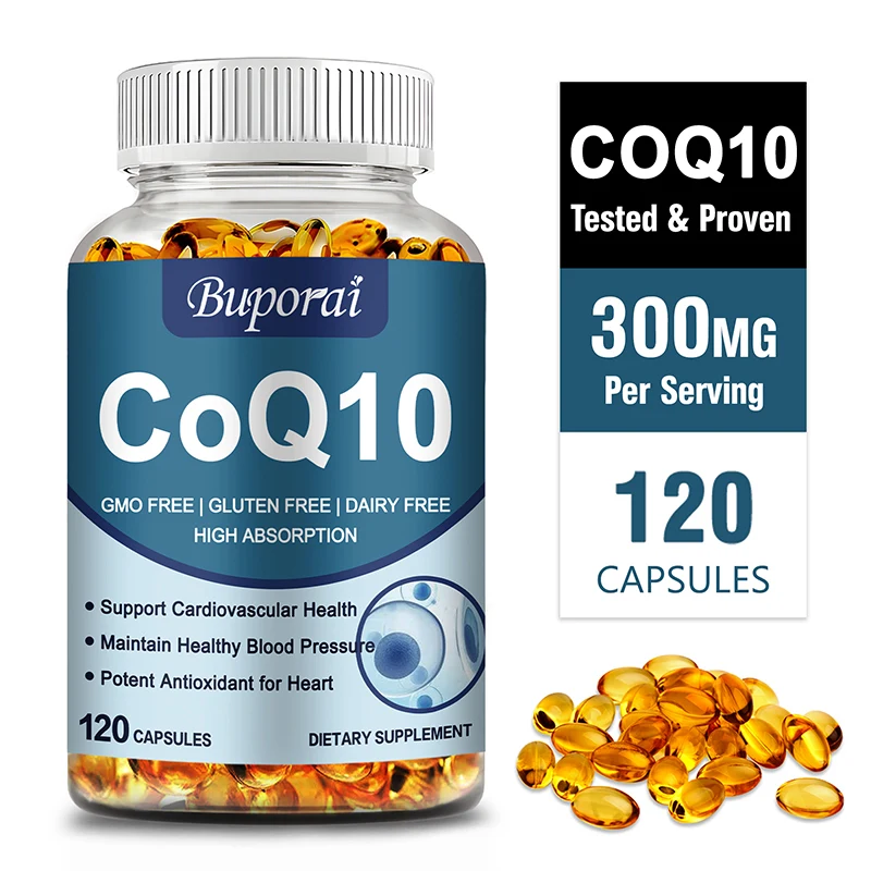 Coenzyme Q-10 Natural Antioxidant Promotes Heart Health and Cellular Energy Beneficial Absorption Immune System