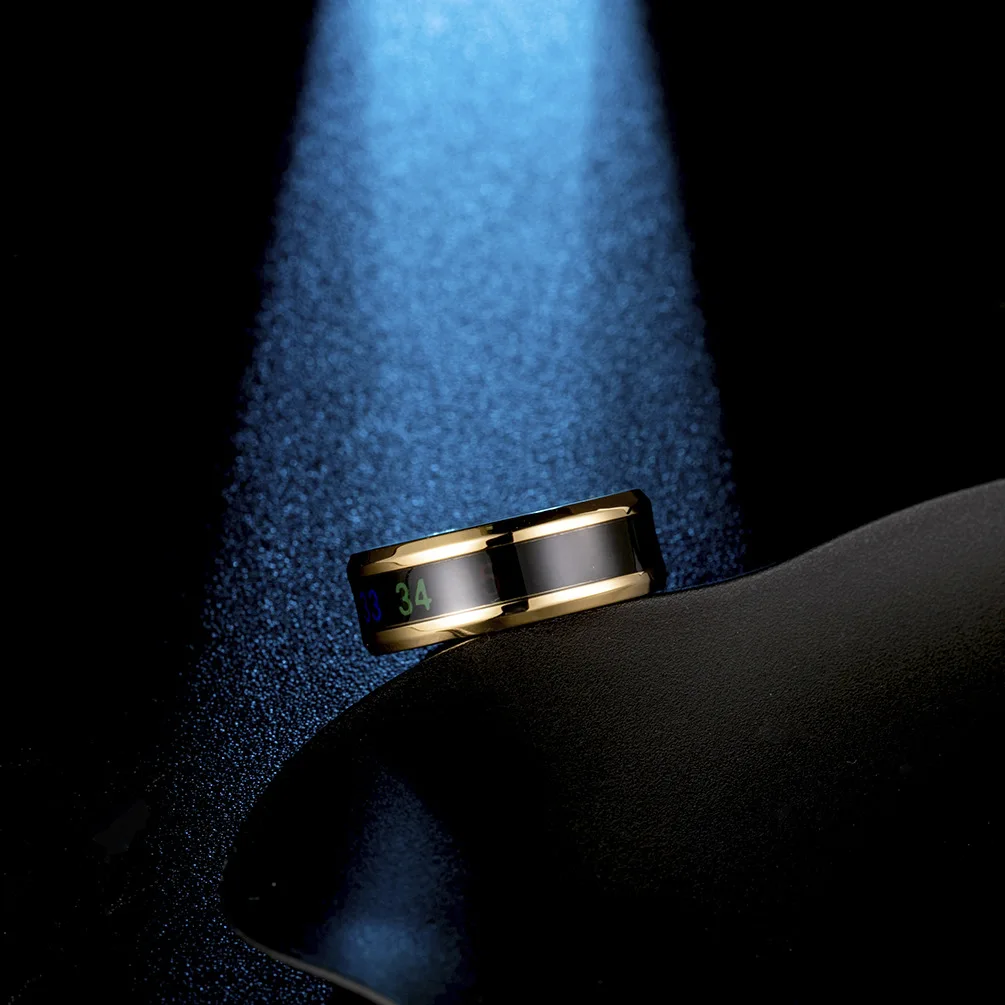 Stainless Steel Ring Smart Sensor Body Stainless Steel Love Band Ring Temperature Measurement Function Rings For Couples Accessories Anillo