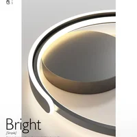 Plafonnier led moderne et simple pour chambre à coucher, avec filet rouge INS, nouvelle pièce circulaire minimaliste, chambre principale 5