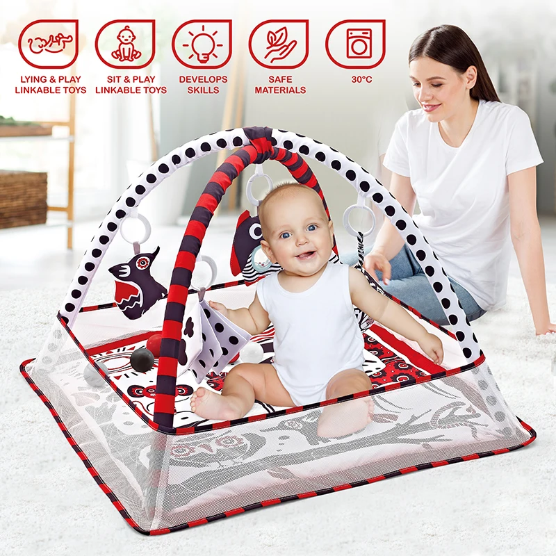 Baby Play Mat Activity Play Mat Play Mat Baby Tummy Time Toys Baby Play Gym Play Mat Tummy Time Activity Game Pad for 0-36 Months Newborns