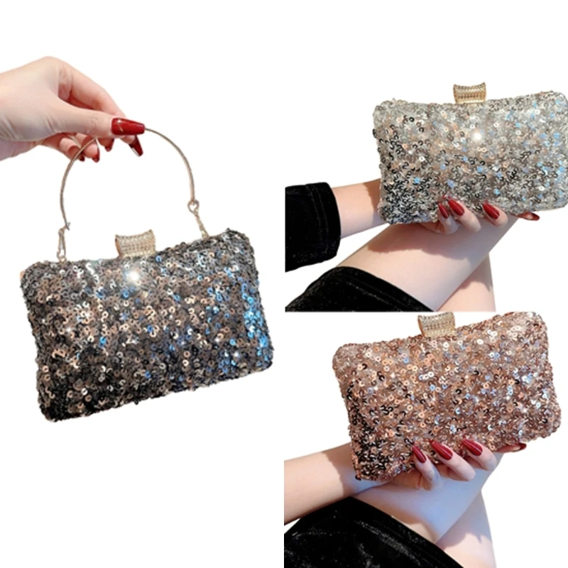

Блестящий клатч с блестками, кошелек, вечерняя сумка, Женский кошелек для телефона, элегантная женская сумка из искусственной кожи с цепочкой, сумка через плечо