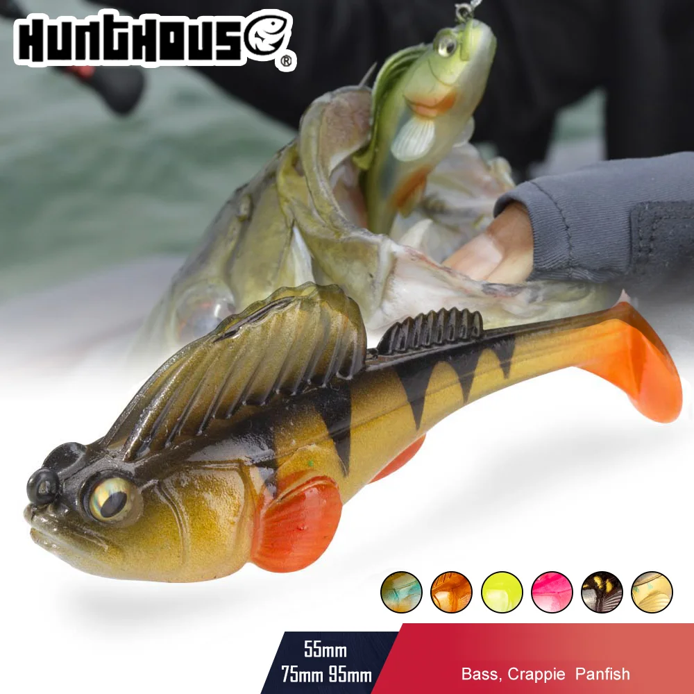 Leurres souples swimbait wobblers 7g à 28g pêche brochet sandre perche mer Hunthouse