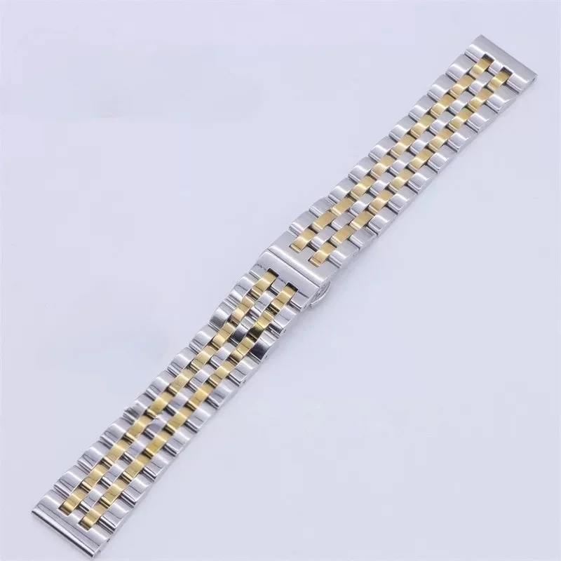 Premium Solid Stainless Steel Watch Band - Adjustable Width, Unisex Design