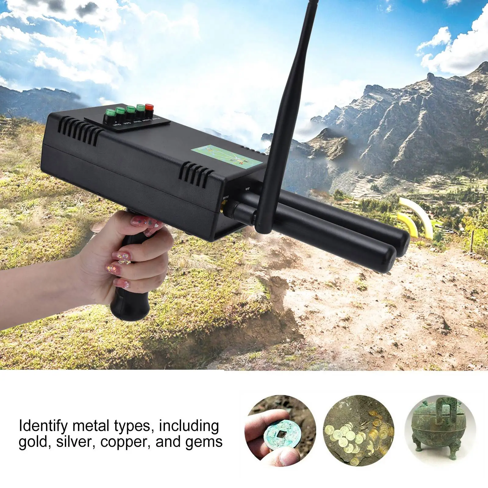1200m Underground Metal Detector for Gold Silver Copper and Gems-Efficient Treasure Finding Tool