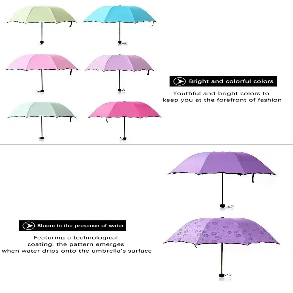 Folding Umbrella Manual Umbrella Red leaf Portable Manual Folding Umbrella Flowering Umbrella in Water Black Glue Coated Light Weight UV