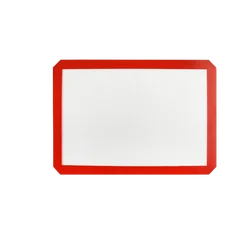 Premium Non - Stick Silicone Baking Mat with Red Border - Reusable, Heat - Resistant, and Easy to Clean - 30x40cm (Red)