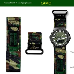 Casio Sports Waterproof Nylon Canvas Climbing Watch Strap, 23mm Men's Edition - 23mm (Camouflage)