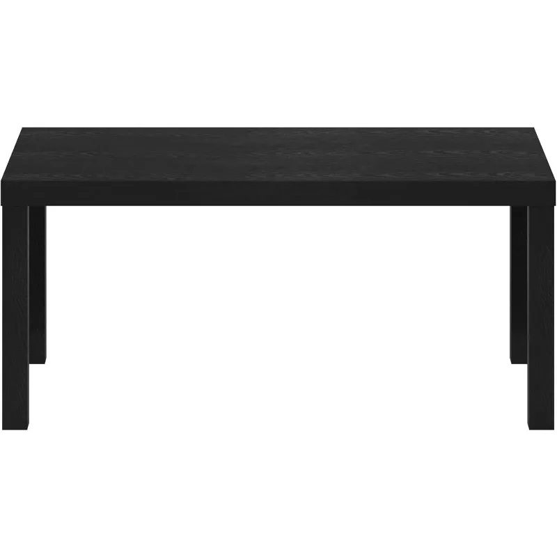 Classic Simple Coffee Table for Living Room, 38.98 (W) x 17.52 (H) x 18.9 (D) Inches, Black 4