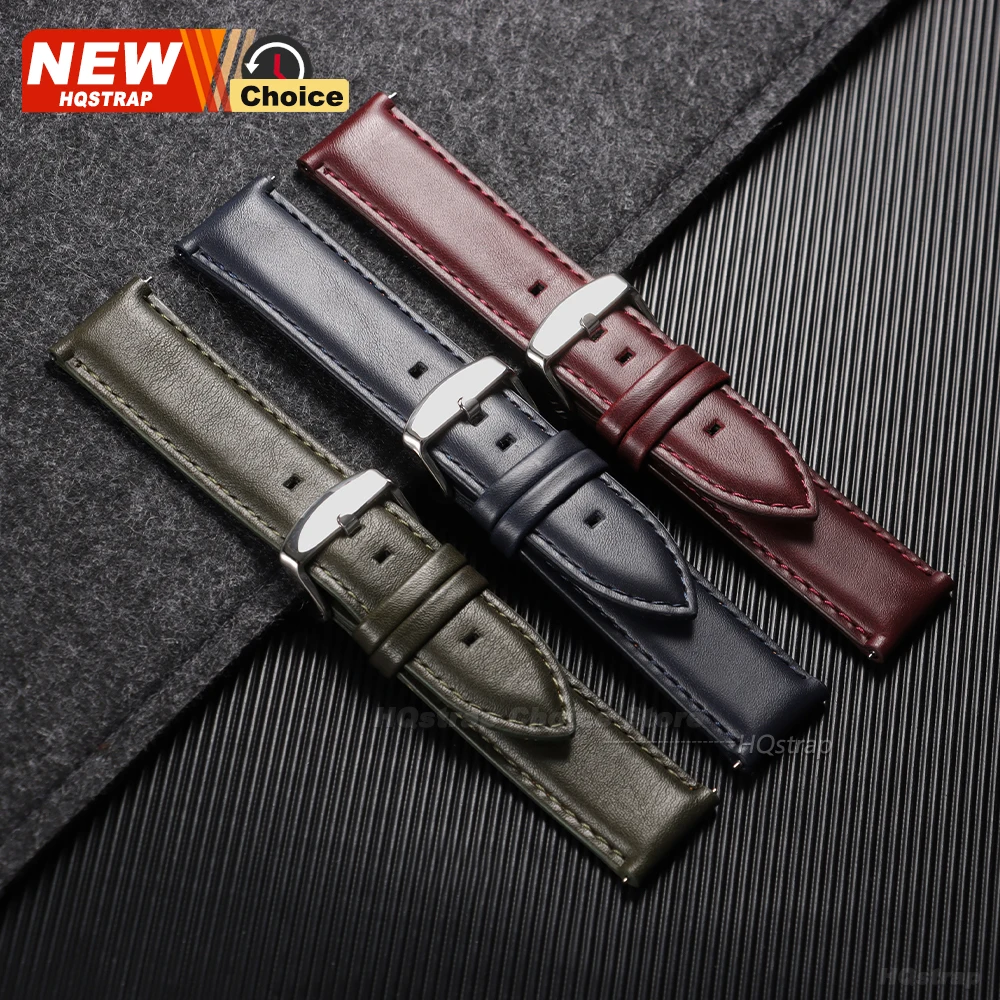 Timeless Leather Quick Release Watch Strap - Vintage Crazy Horse Waterproof Bracelet