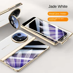 Luxe PU Leren Lensstand Beschermende Achtercover met All-Inclusive Veer Hengel Ontwerp