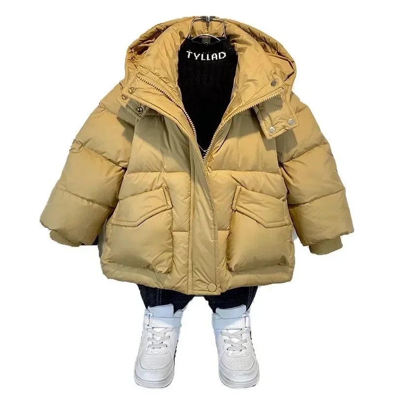 Children's Korean Down Cotton Parkas Baby Cotton-padded Coat Boys Clothing Kids Winter Jacket for Boy Warm Thick Girls Outerwear