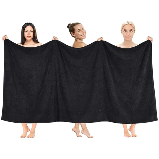 Black bath towel Super absorbent cotton bath towel towel Fitness quick drying sports towel Beauty salon hotel daily bath towel 3