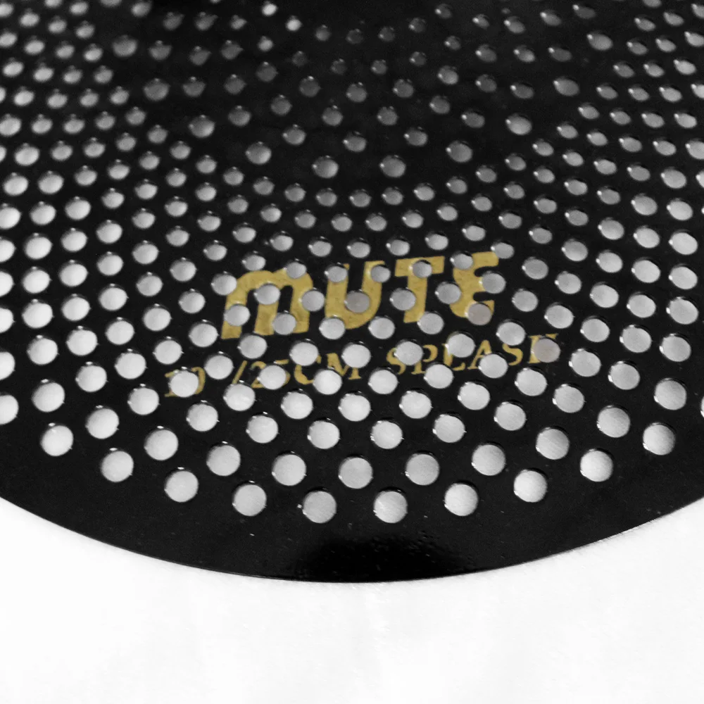 Two Pieces Low Volume Cymbal 10 inch Splash and 12 Splash Black Mute Cymbal for Drum Set