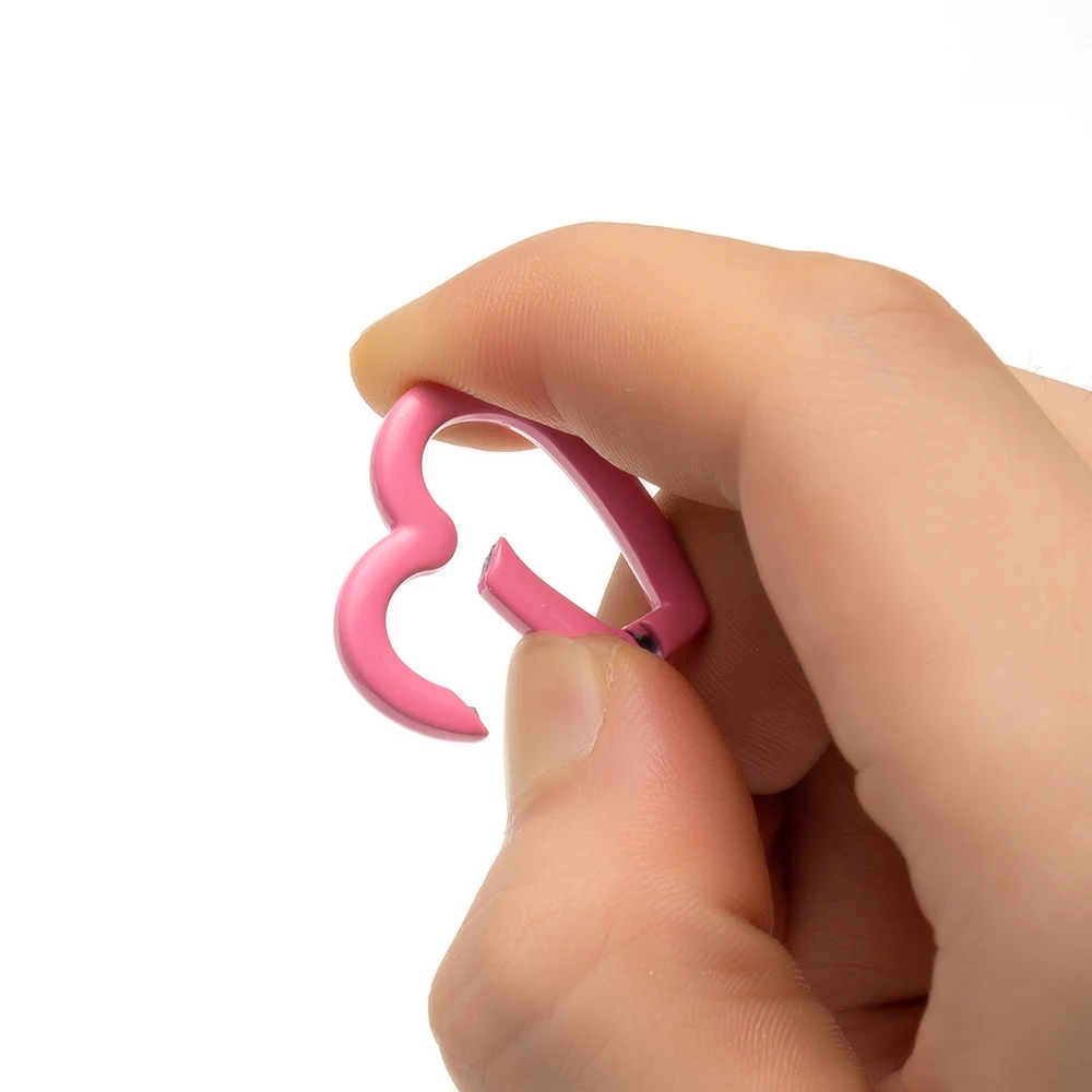 Heart Shaped Carabiner Keychain Hook Set for DIY Jewelry and Crafting