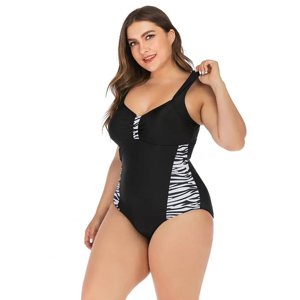 Sexy Leopard Large Plus Size 5XL Swimwear Women One Piece Swimsuit For Fat Lady Beach Bathing Swiming Suits Biquini Female