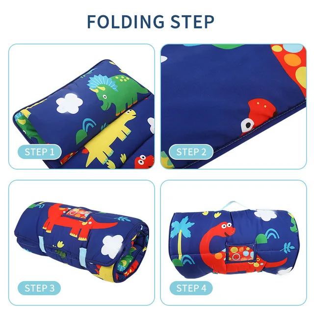 Toddler Nap Mat Unicorn Sleeping Bag with Reusable Pillow Blanket for Kids Slumber Bag for Elementary Preschool Kindergarten 4