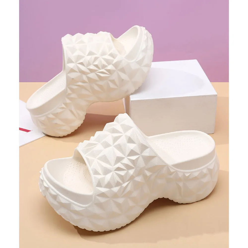 High Heeled Sandals For Women In Summer Thick Soled And High Heeled Flip Flops Wear Resistant Breathable And Non Stinky Foot Slippers_voghion.com