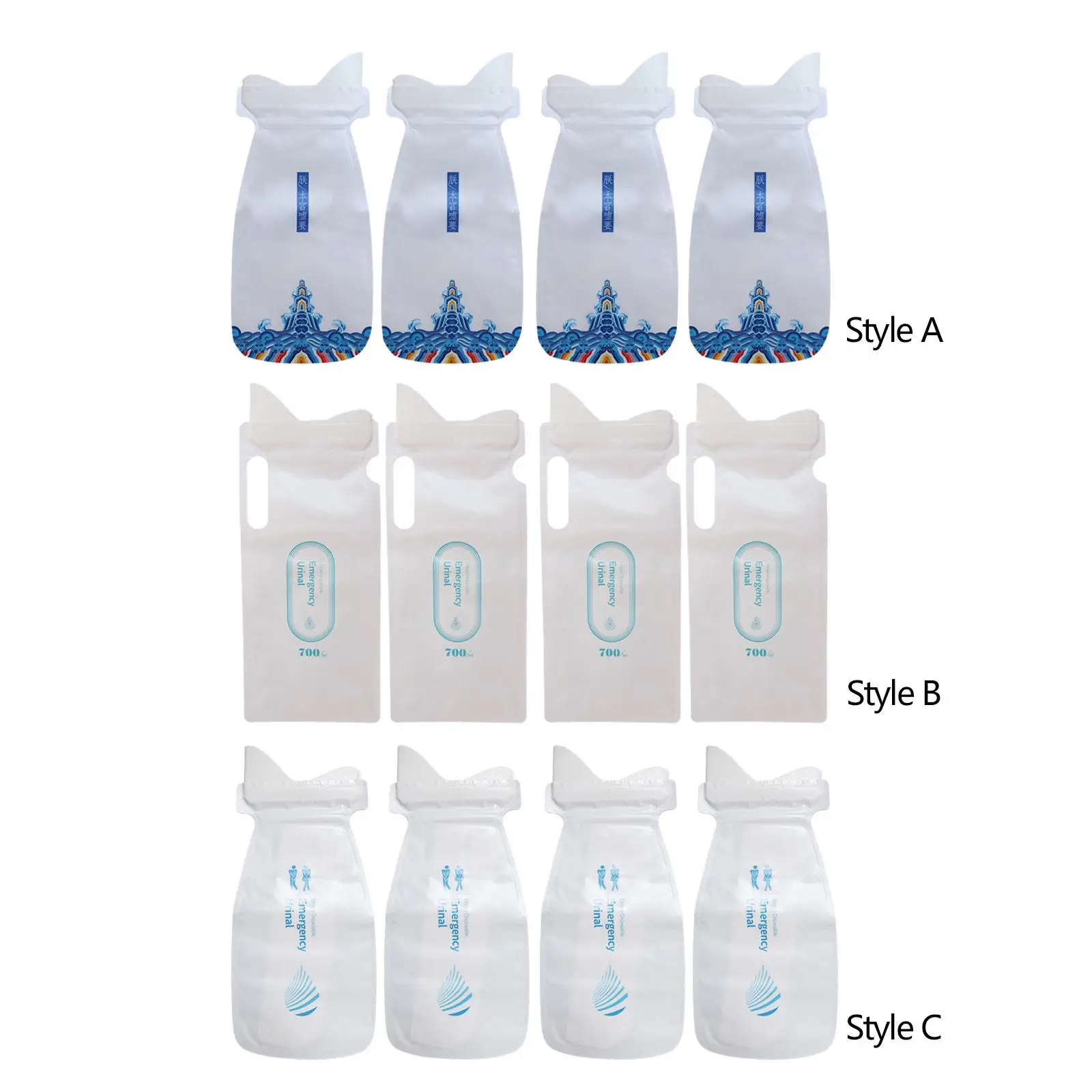 

4 шт., одноразовые мочевые пакеты для мочи