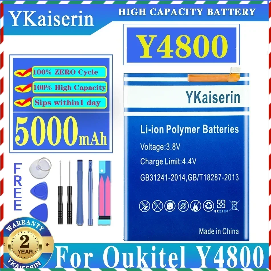 

Новый аккумулятор большой емкости ykaisсеребрин 5000 мАч для Oukitel Y4800 Smart телефонная батарея + трек-код