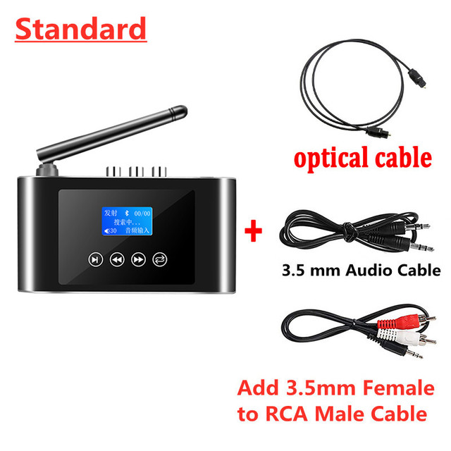 to Analog Audio DAC Converter Coaxial Optical to 3.5MM AUX RCA Bluetooth Receiver Transmitter Car TV PC Wireless Adapter