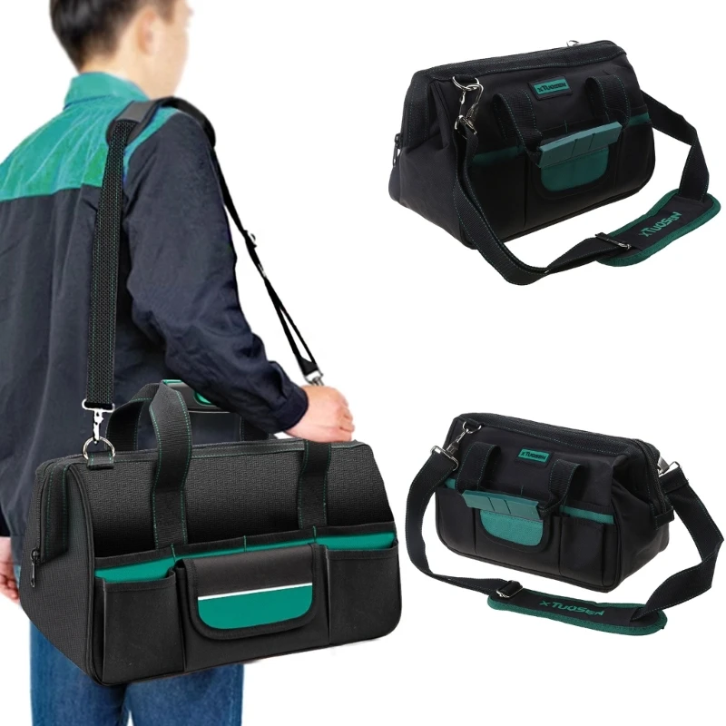 

Multi functional Tool Bag Thickened Oxford Cloth Waterproof Shoulderbag Wide