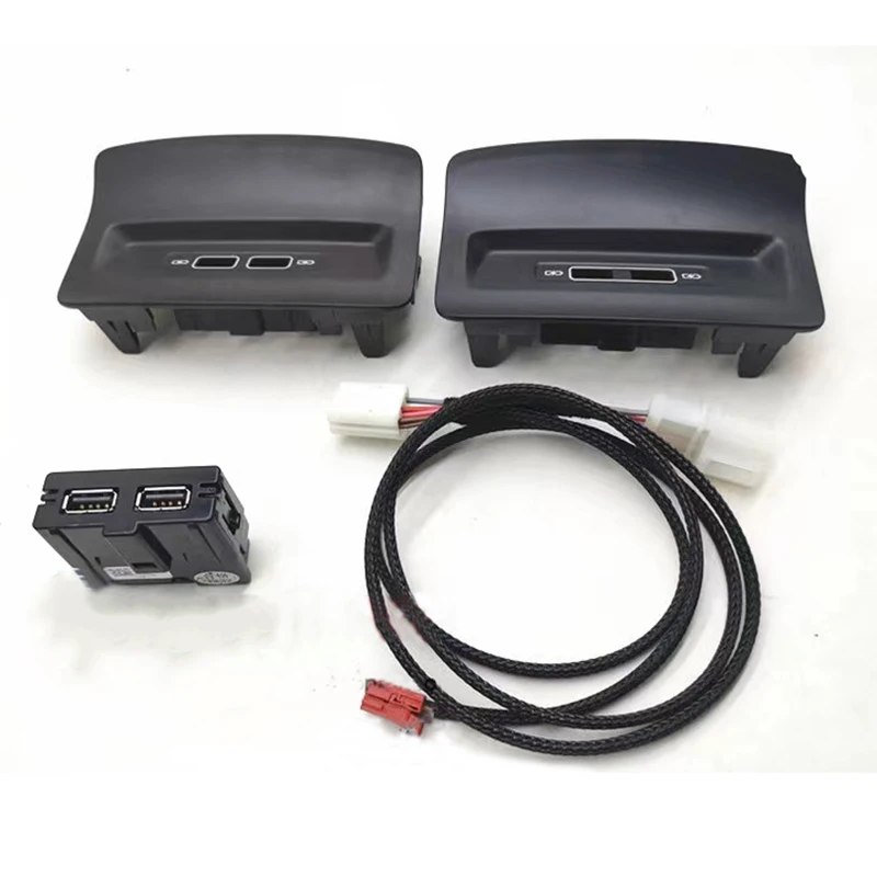KIMISS USB Port Socket, Zwart Achterbank USB Port Socket 5QD035726L Vervanging voor 2017 op