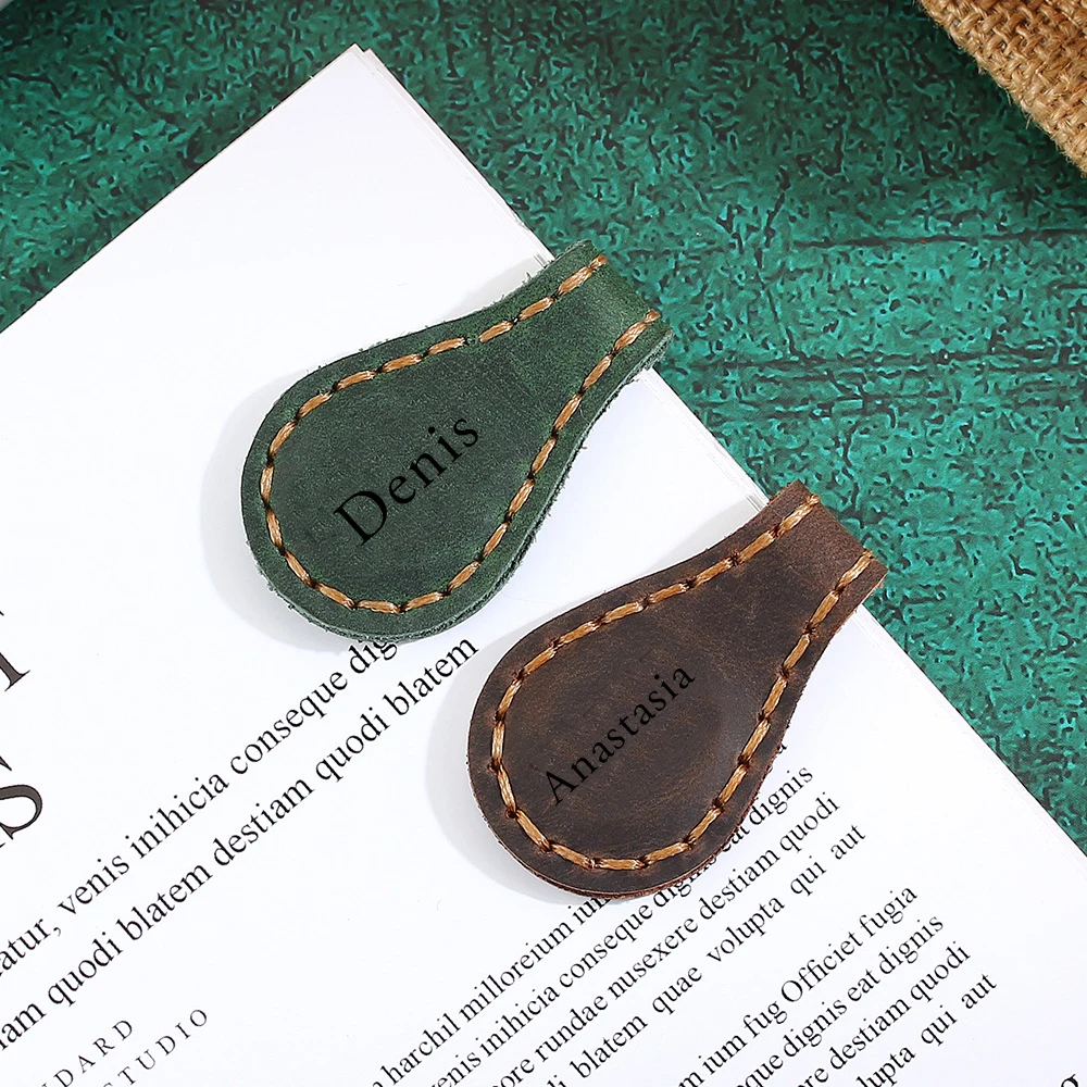 Personalized Memorial Leather Bookmark with Name Magnetic Bookmark Clasp MOM DAD LOVE Day Birthday Gift