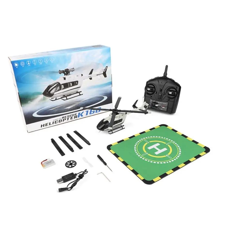 새로운 플라스틱 K160 RC 헬리콥터 회색 4.0CH 비행 헬리콥터 충전식 USB 충전 원격 조종 비행기 성인용