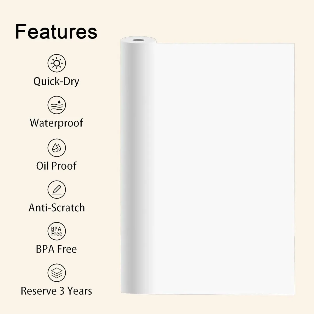 A4 Thermal Printer Paper, Roll for M08f M832 Printer, Thermal Paper Rolls Compatible with Peripage Bluetooth Portable Printer