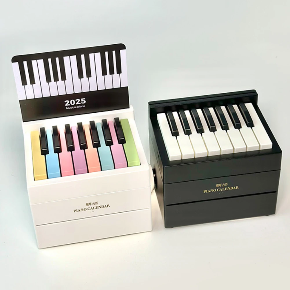 Taylor Piano Calendar 15 Keys Piano Calendar Playable Desktop Peripheral Ornaments with 27 Music Cards 52 Songs